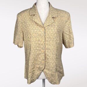 Vintage Modiano Rayon Button Up Shirt Size 10